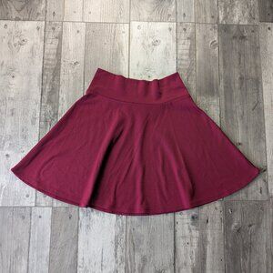 Kirra, Short Skater Stretch Skirt, Maroon, Sz M